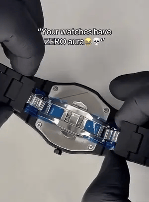 Stainless Steel Black Aura Arabic Watch