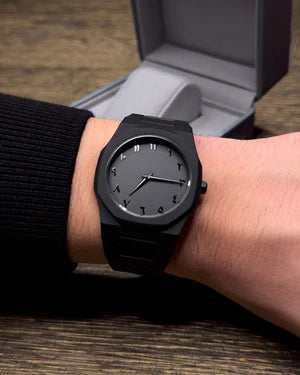 Stainless Steel Black Aura Arabic Watch